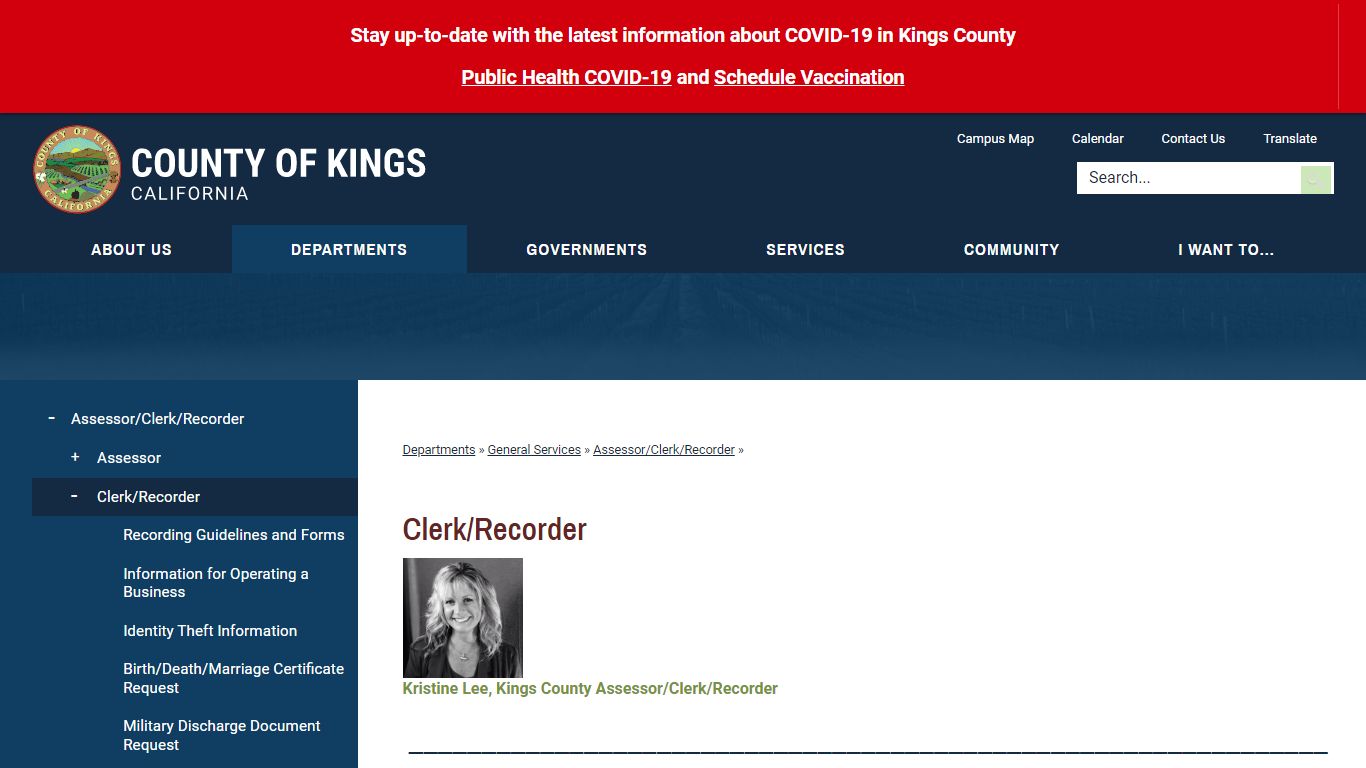 Clerk-Recorder | Kings County
